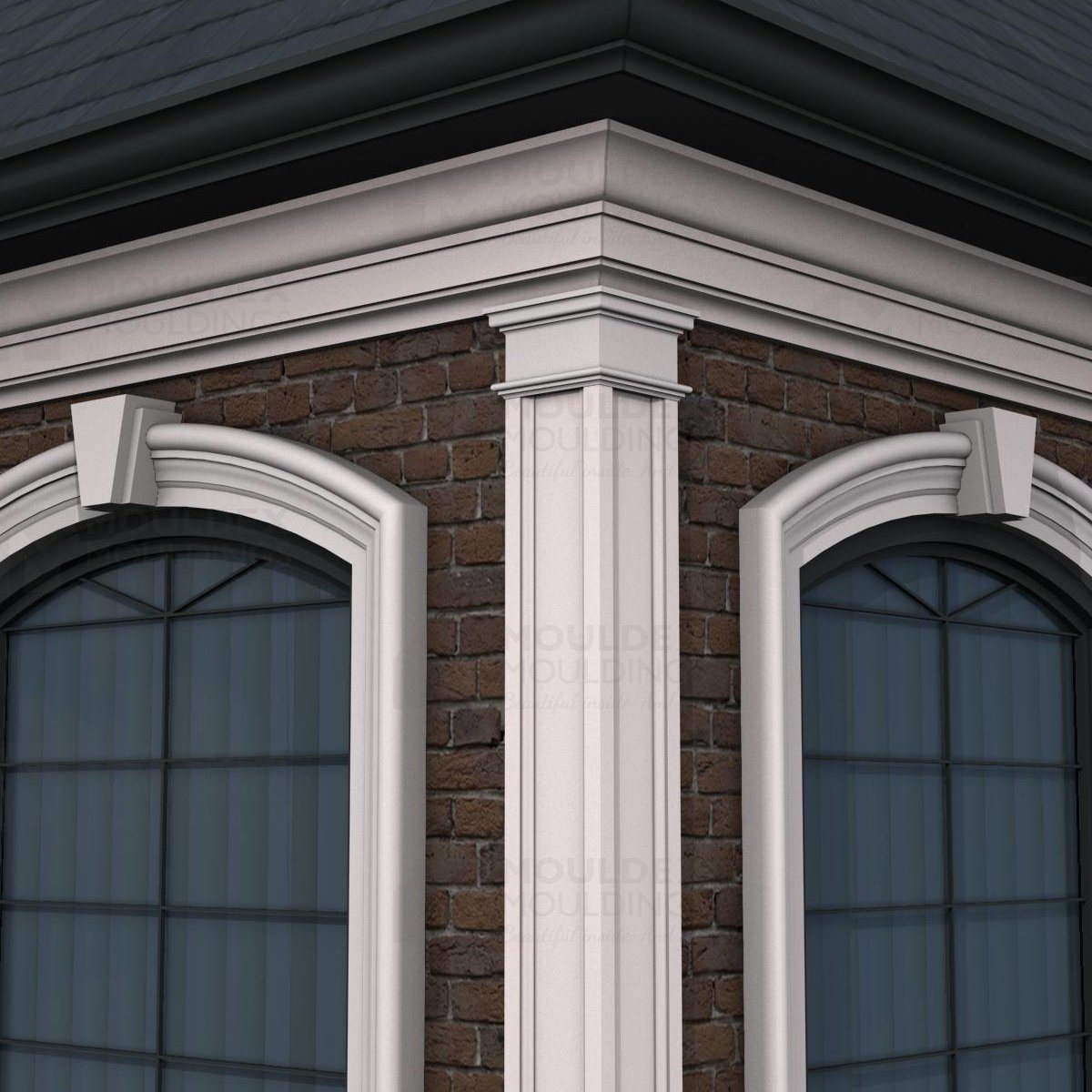 The Moderna 6 Composite Exterior Pilaster Moulding - Mouldex Mouldings